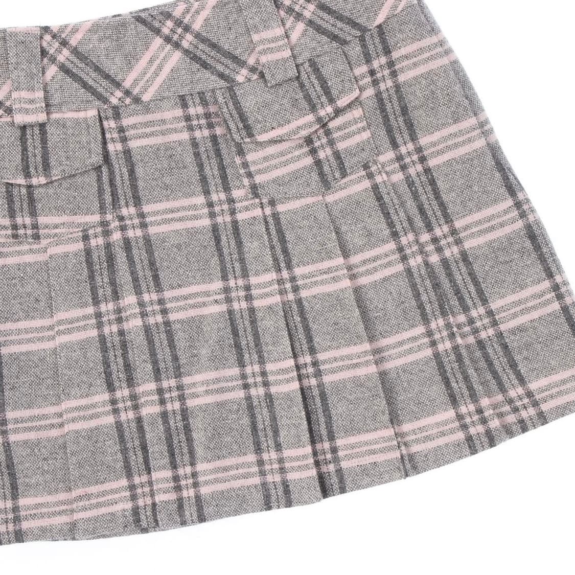 글리터 핑크 체크 포켓 스커트 로걀 갸루 히메갸루 리즈리사깔 빈티지 상품이미지2