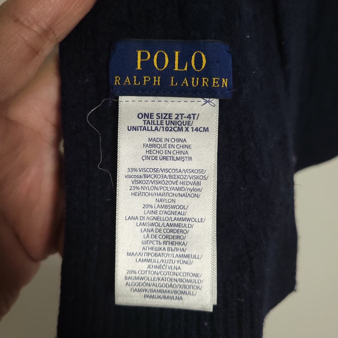 POLO 폴로 랄프로렌 네이비 머플러 상품이미지3