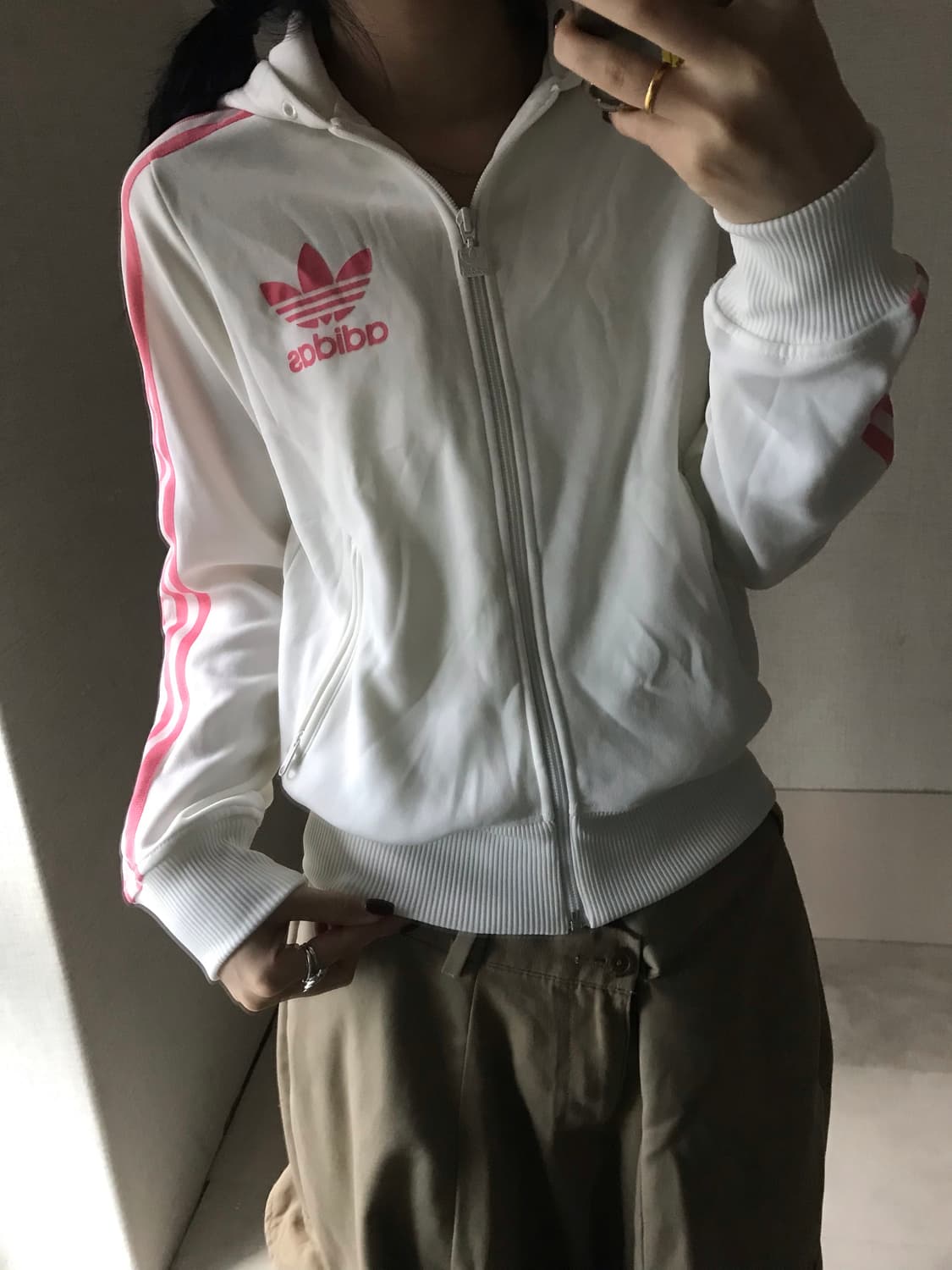 아디다스 00s 흰핑 플락 후드져지 상품이미지3