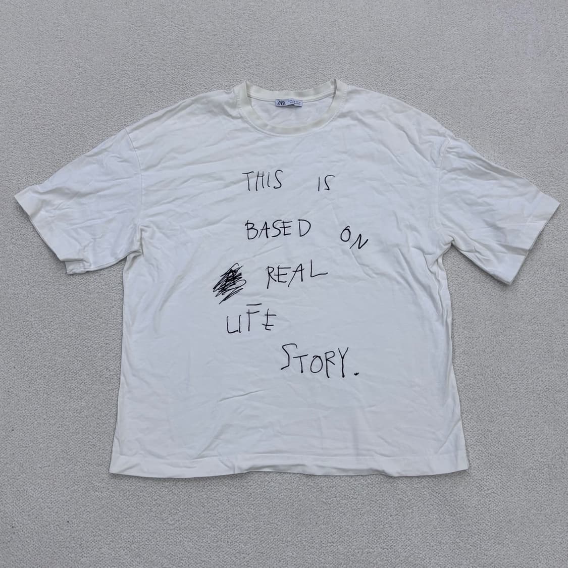 M 자라 빈티지 반팔 티셔츠 0313E 상품이미지1