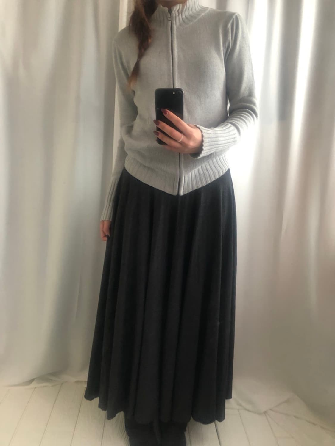 585. deep gray comfortable long SK 상품이미지2