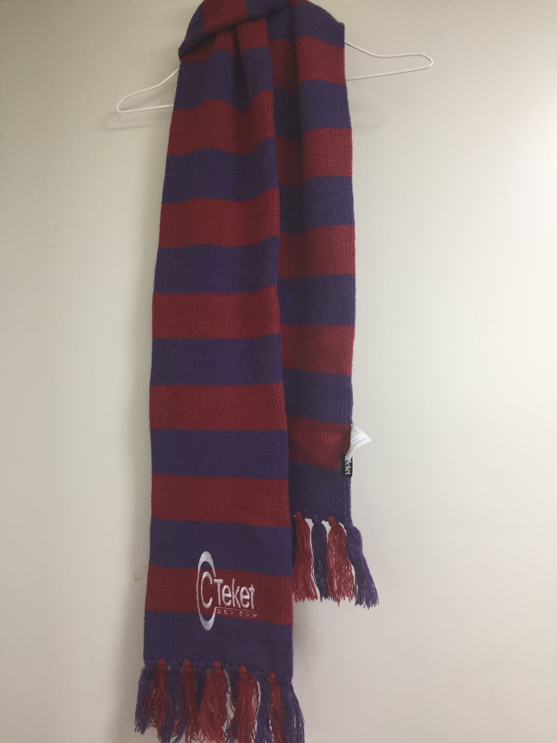 테켓 머플러 목도리 레드&퍼플+네이비 상품이미지2