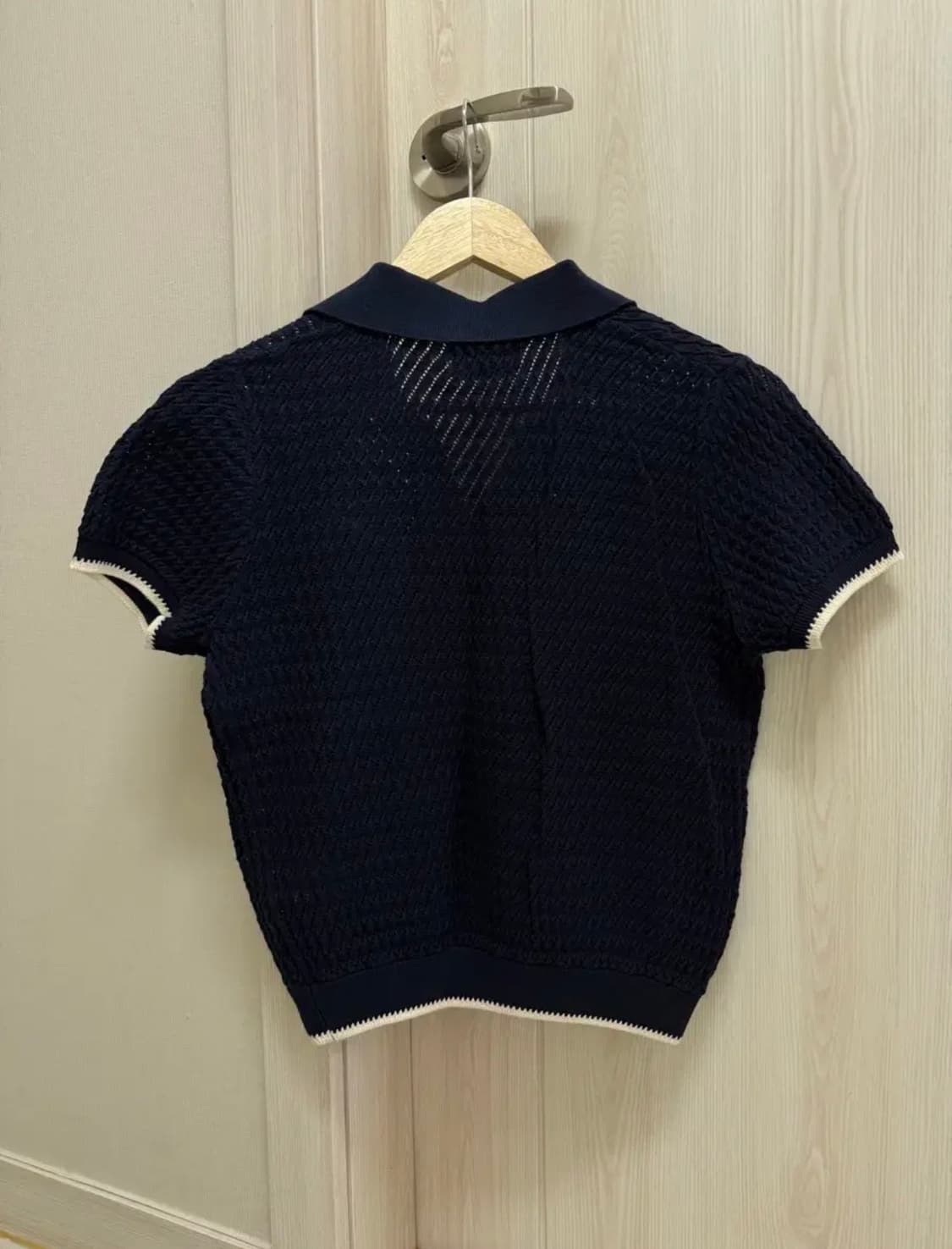 [SATUR] Diagonal Callor Half Knit 상품이미지2