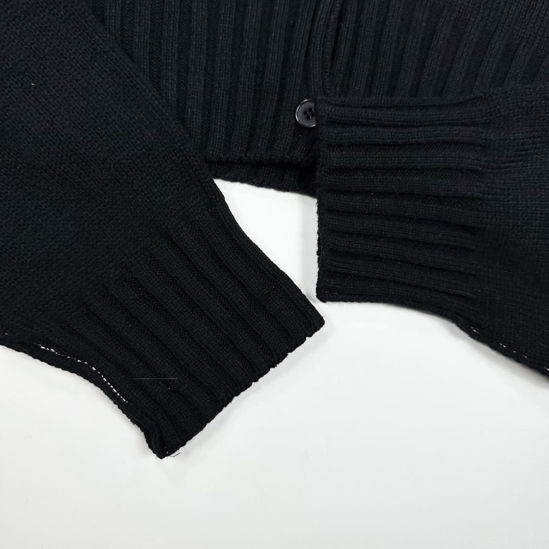 VTG 빈티지 레터링 여성 크롭 니트 가디건 블랙 여성M 상품이미지5