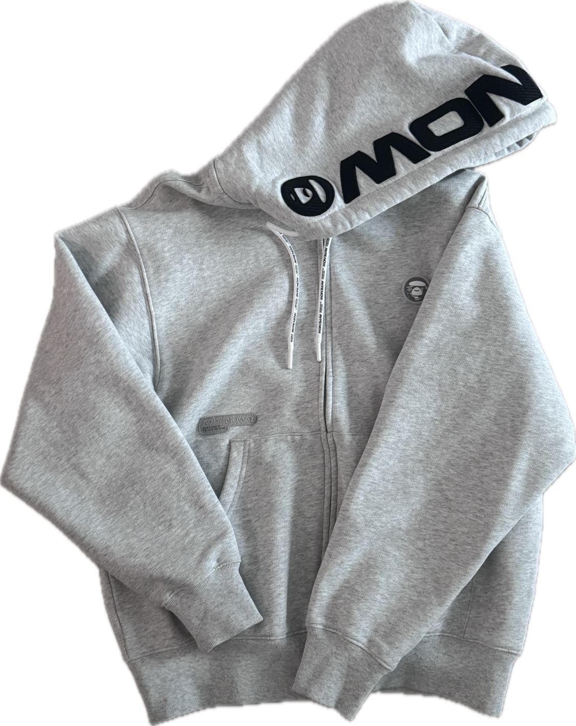 AAPE NOW ZIP UP HOODIE 에이프 후드집업 멜란지 상품이미지4