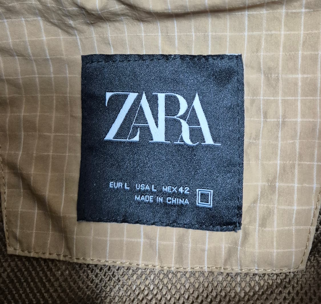 ZARA 자라 체크 바람막이 상품이미지4