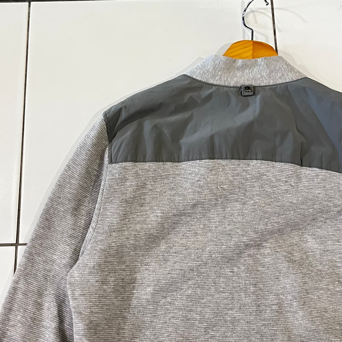 알레그리 배색 가디건 그레이 상품이미지4