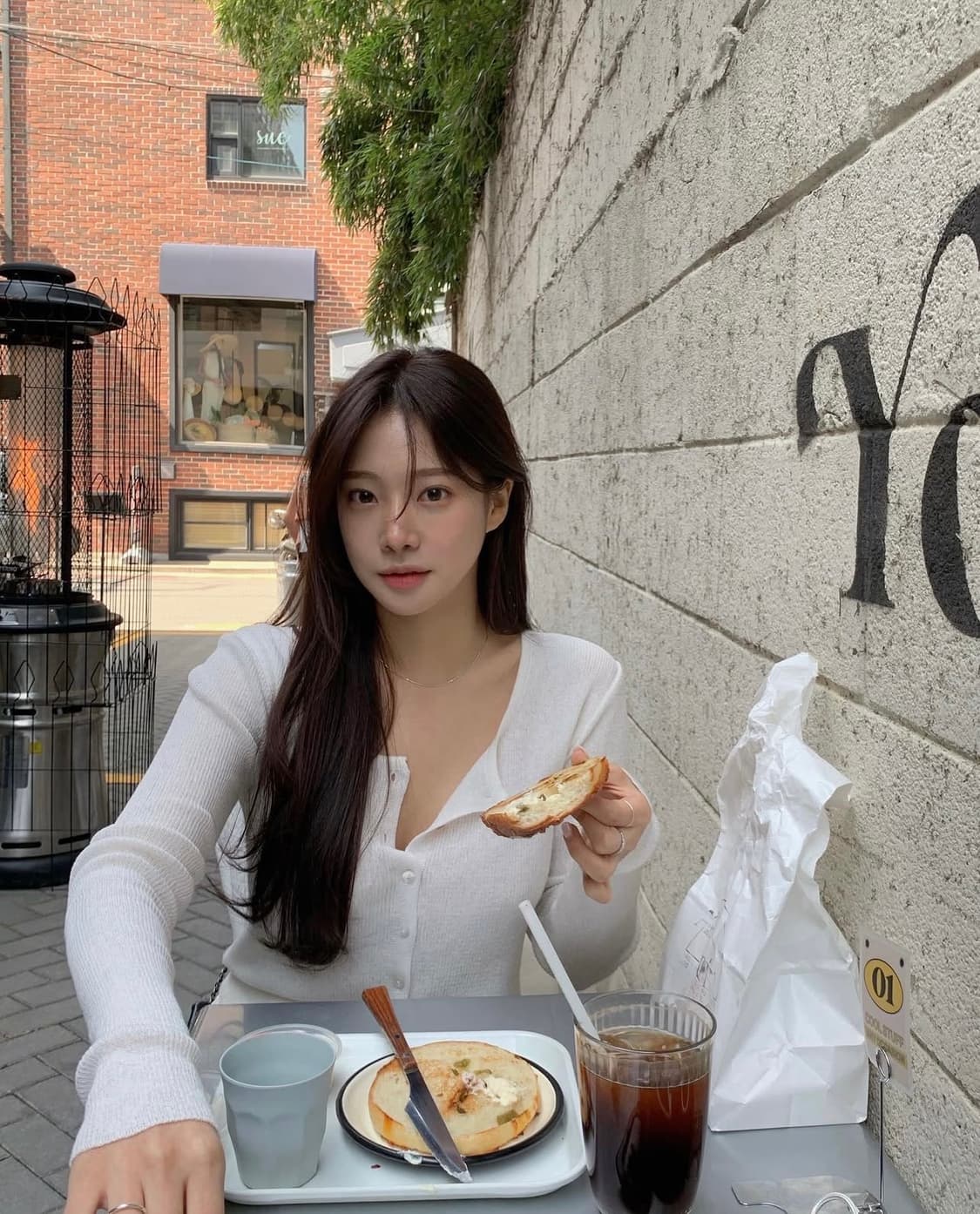 더위시 리즈(leeds) 베이스 슬림 가디건 아이보리 상품이미지3