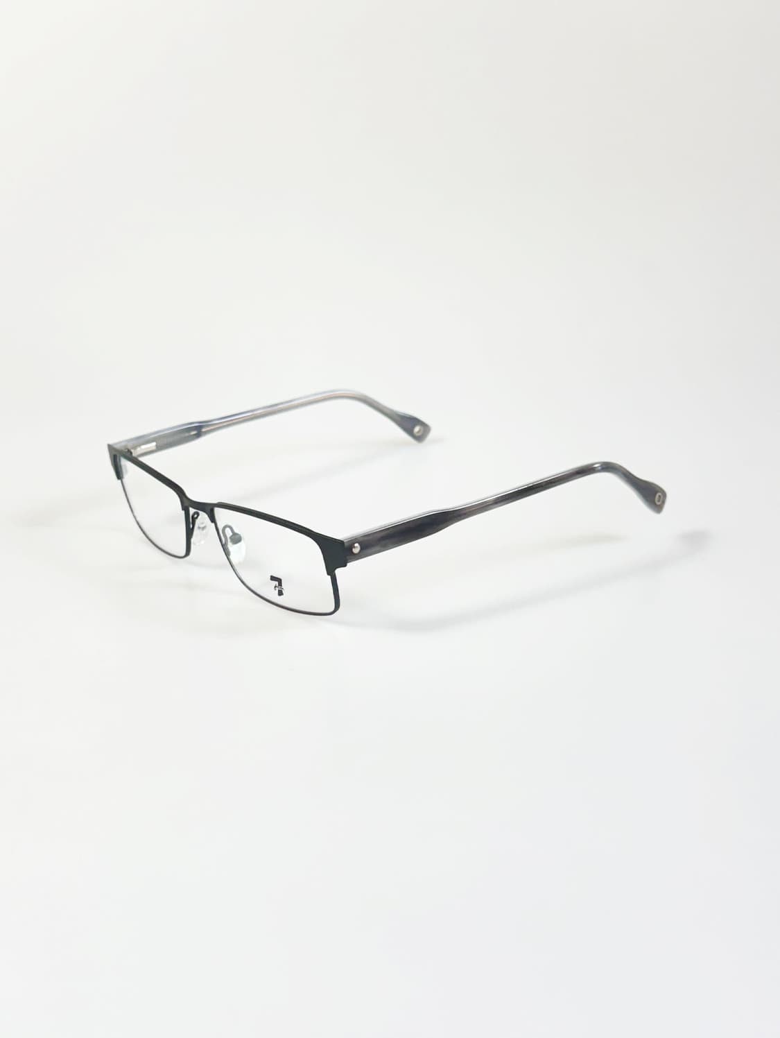 7kam 블랙 메탈 슬림 스퀘어 프레임 빈티지 안경 상품이미지3