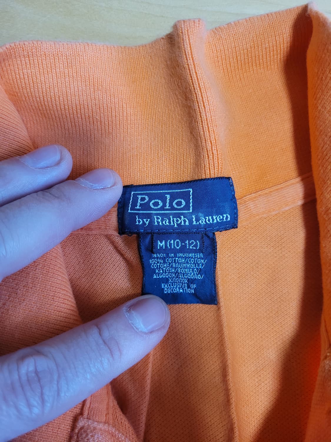 정품 폴로 랄프로렌 오렌지 반팔 폴로티 상품이미지2