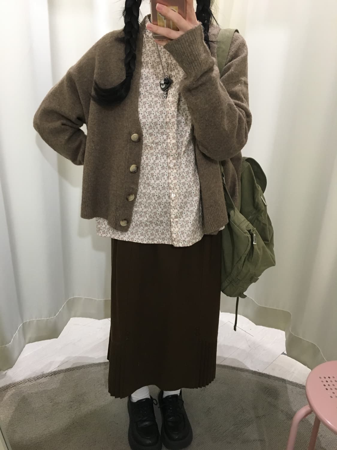 잔꽃 둥카라 셔츠 블라우스 상품이미지4