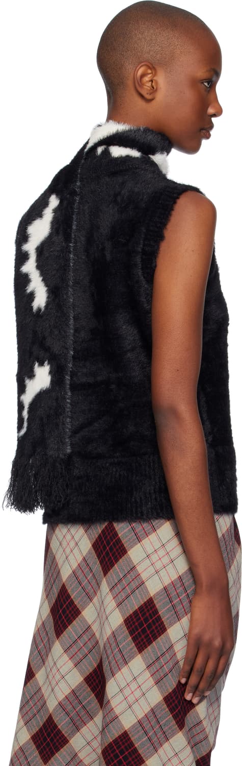 [M]찰스 제프리 러버보이 FLUFFY 머플러 베스트/블랙 상품이미지4