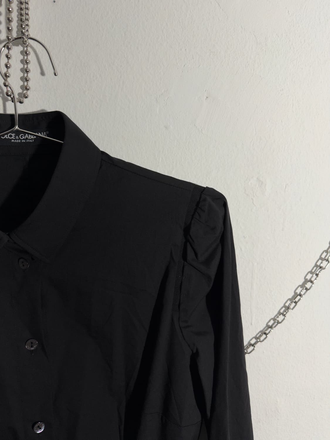 돌체앤가바나 슬림핏 블랙 드레스셔츠 상품이미지8