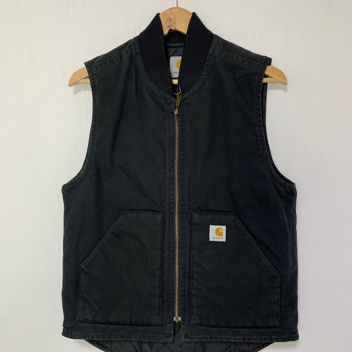 칼하트 빈티지 베이직 블랙 베스트 워크자켓 남녀공용 상품이미지2