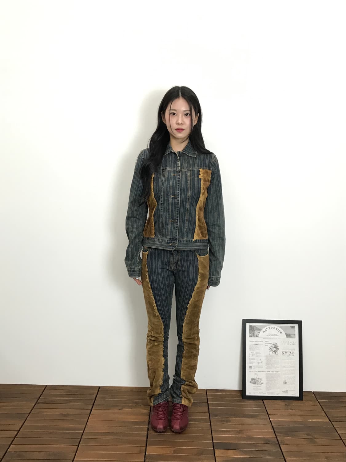 Y2K Lady Enyce Denim Set Slim Bootcut 상품이미지1