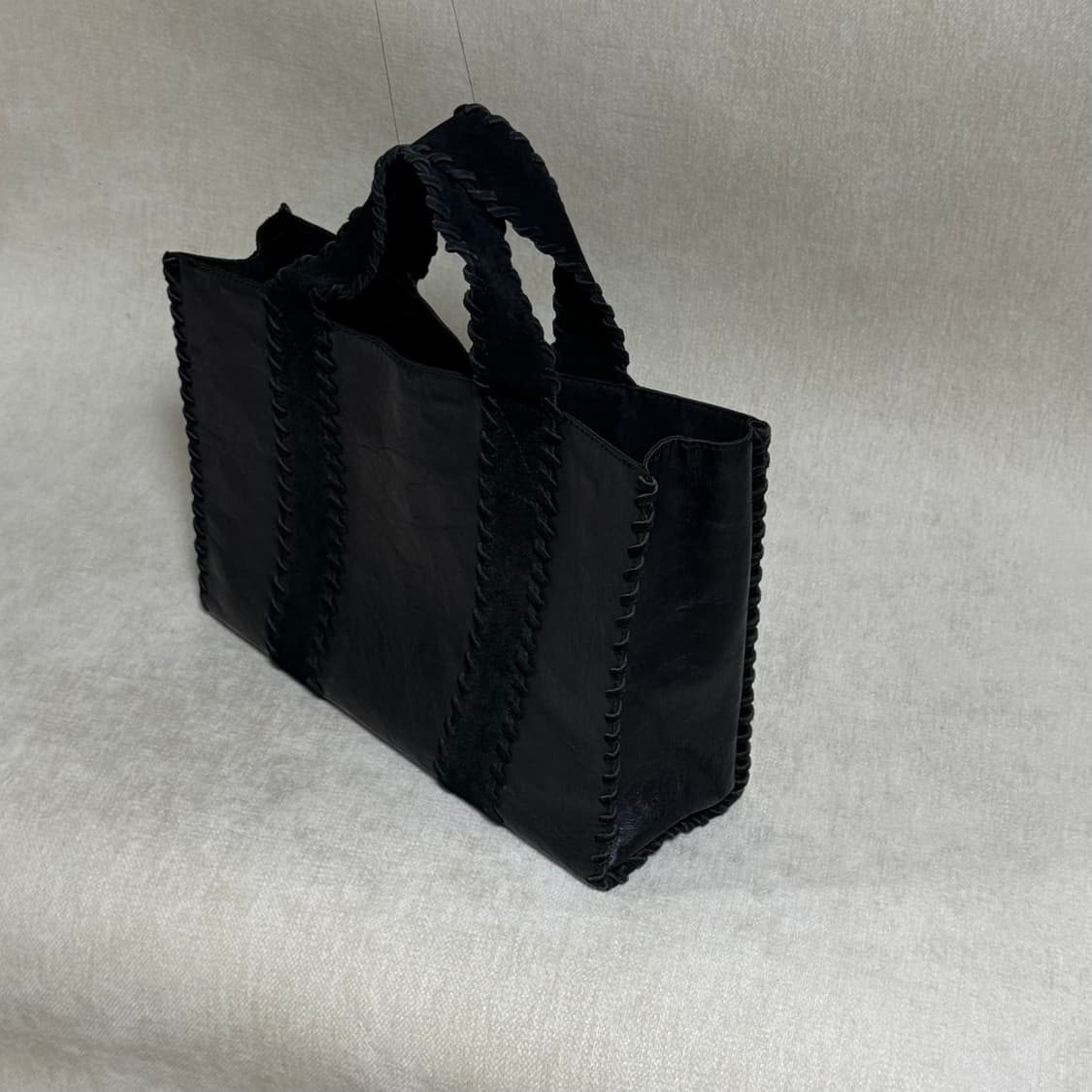 Leather Tote Black Bag 상품이미지2