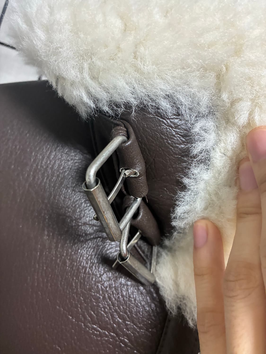 베트멍 시어링 레더 무스탕 자켓 상품이미지4