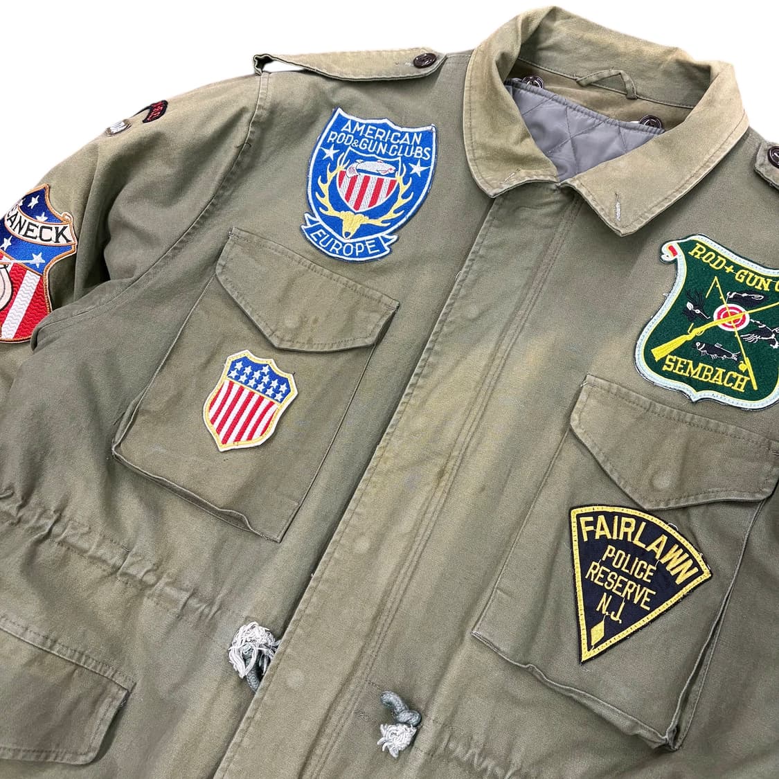 (XL) 빈티지 건클럽 패치워크 밀리터리 누빔 야상 자켓 상품이미지4