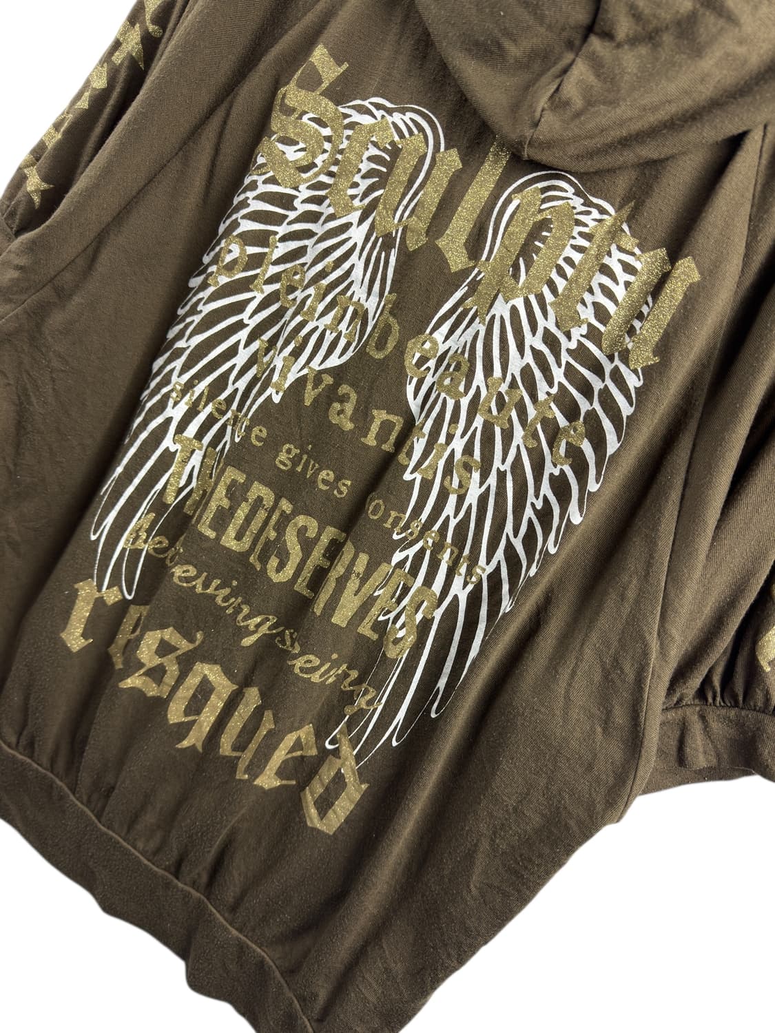 JPN 갸루 Y2K 가오리핏 반팔후드집업1526 상품이미지5