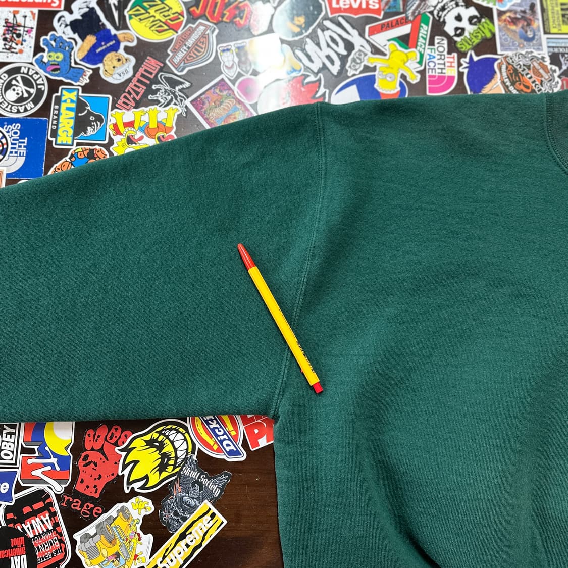 90s USA 러셀 그린 블랭크 스웻셔츠 XL 상품이미지5