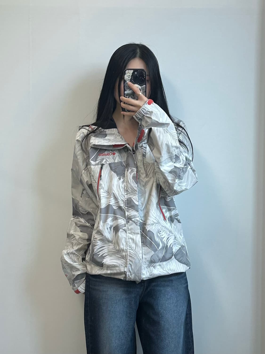 컬럼비아 보타닉 패턴 원드브레이커 바람막이 자켓 상품이미지1