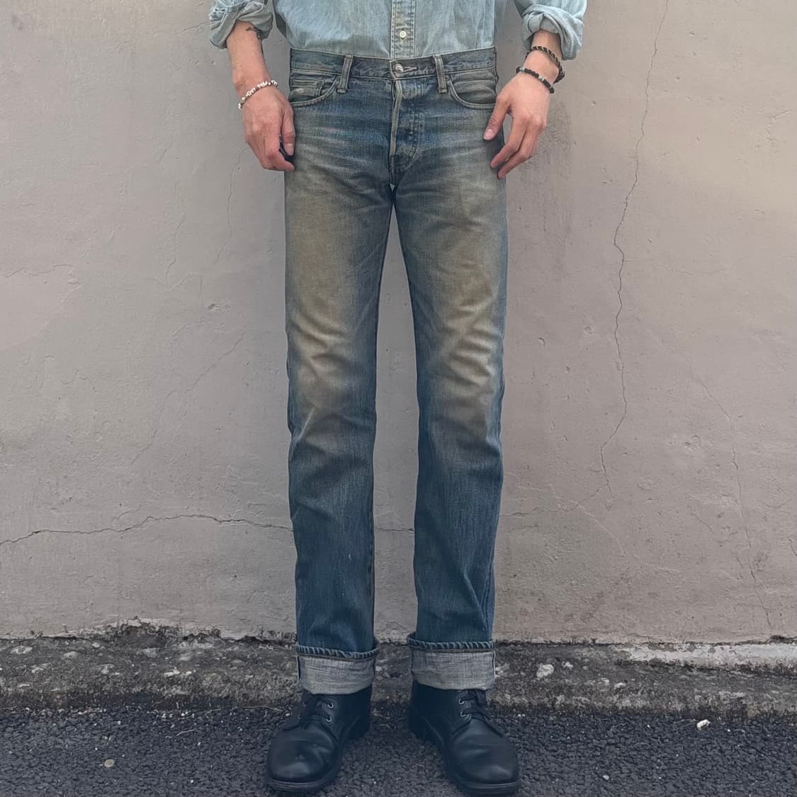 일본 그린 셀비지 데님 상품이미지1