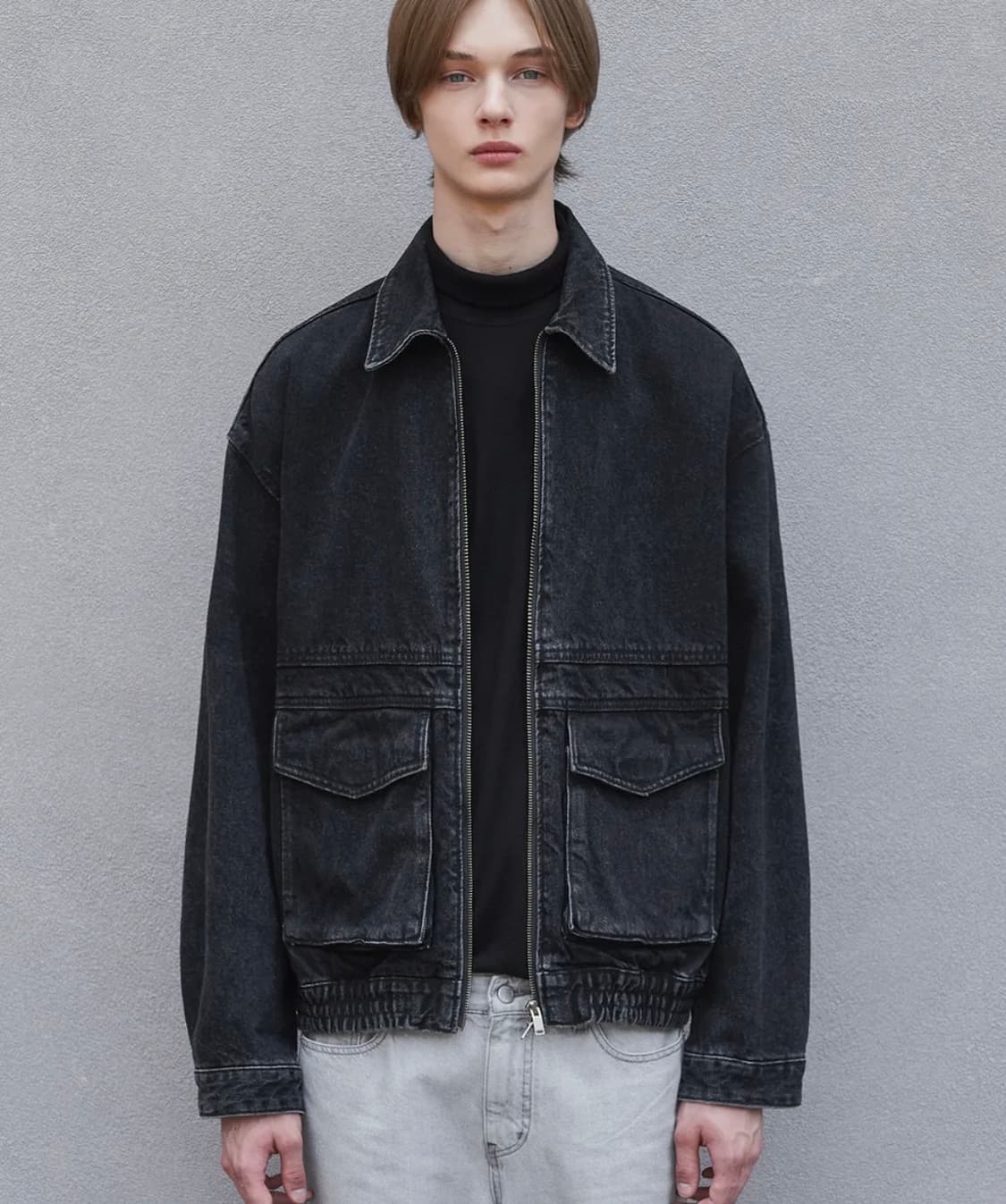 Draw fit 라인 오버 데님 봄버자켓 L 상품이미지1