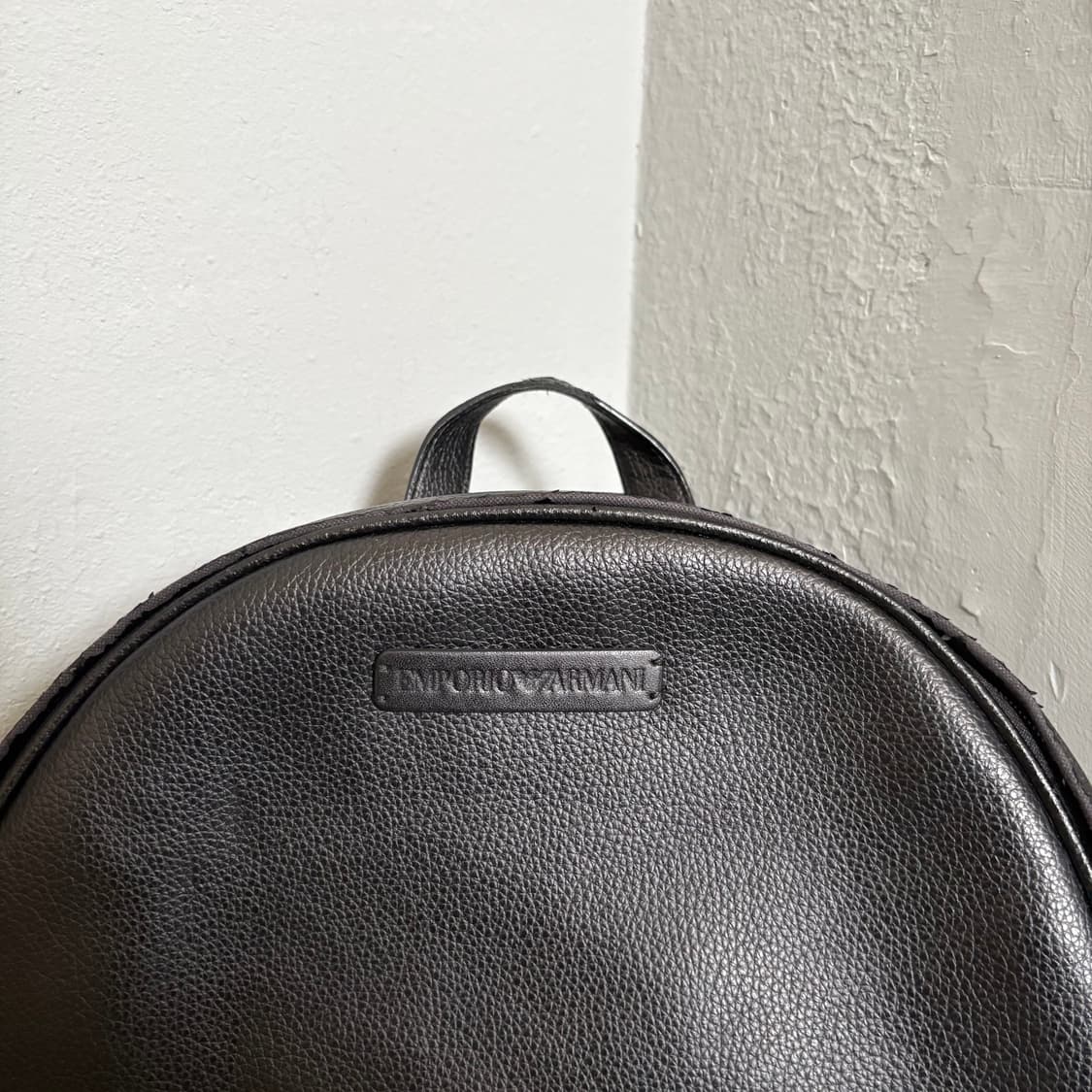 엠포리오 알마니 블랙 레더 백팩 상품이미지2