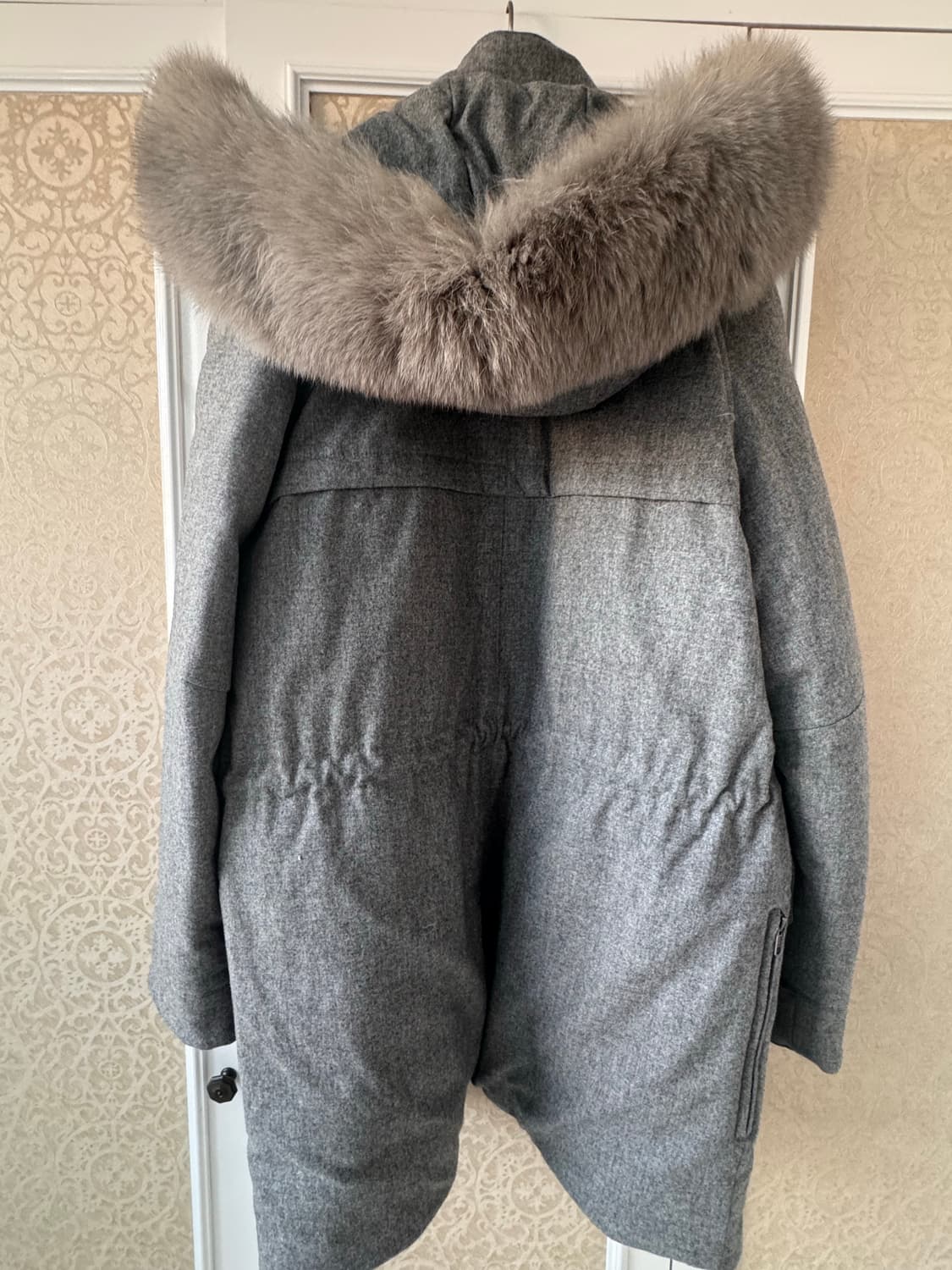 맨온더분 폭스퍼 울 구스다운 패딩 / 그레이 / 50 상품이미지8