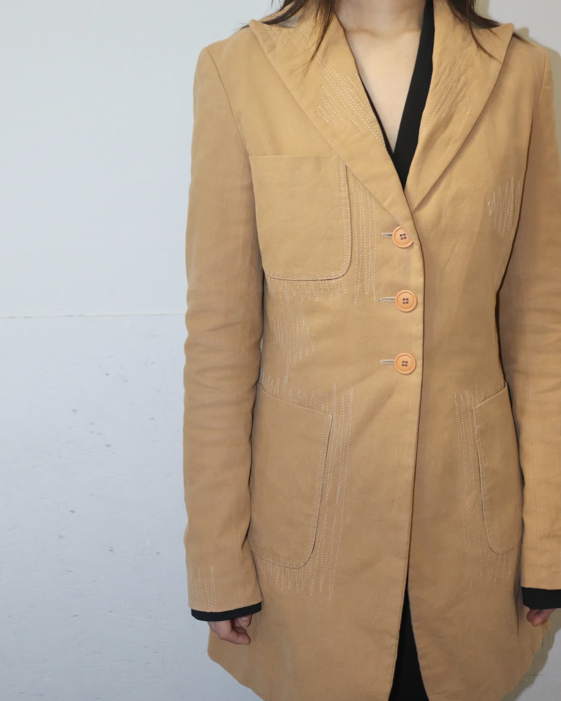 코르포 노베 by 마우로 탈리아니 90s 로우 스티치 테일러드 코트 상품이미지4