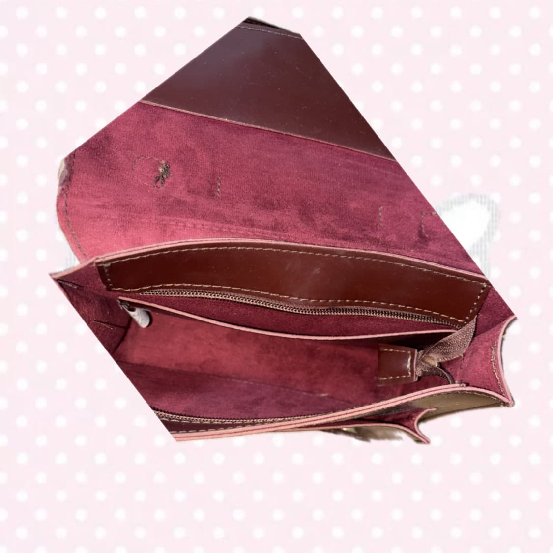 모리걸 코코아맛 브라운 레더 크로스백 가방 상품이미지4