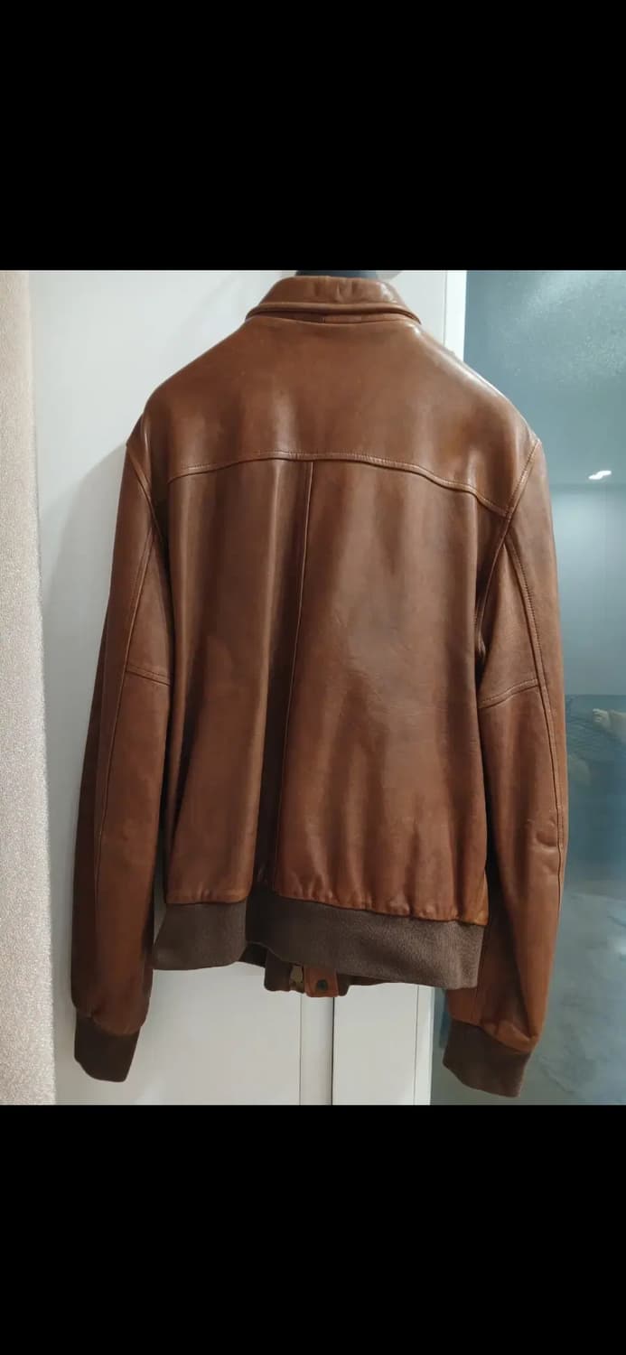 TRUSSARDI A-2 LEATHER BOMBER JACKET 상품이미지2
