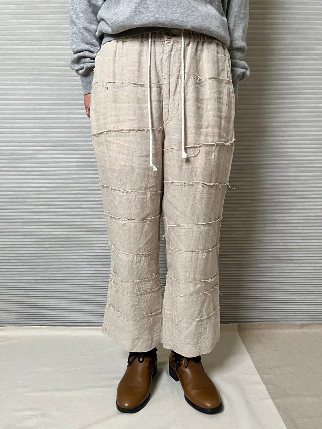 꼼데가르송 린넨 컷오프 이지팬츠 comme des garcons 상품이미지8