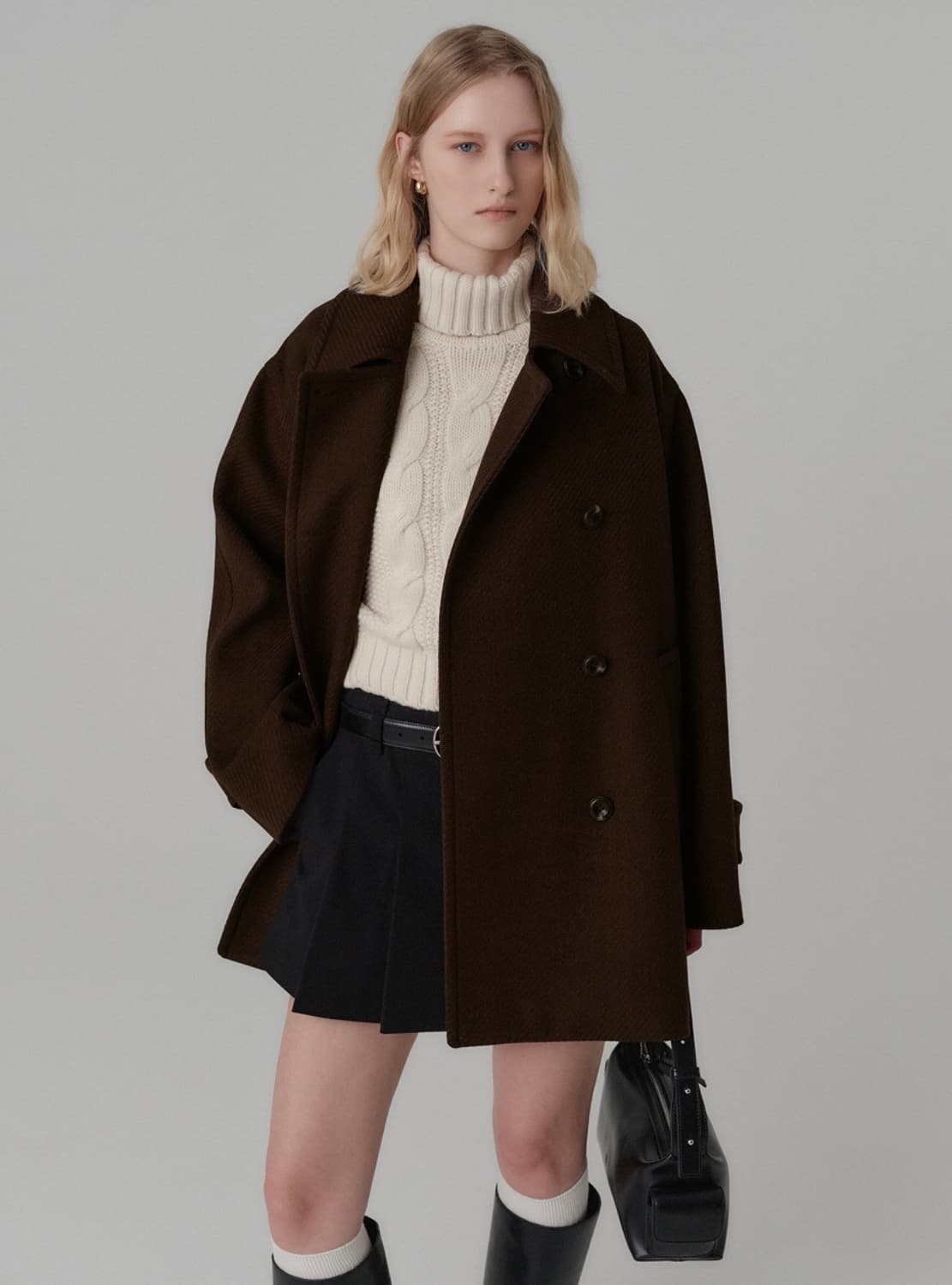 룩캐스트 하프코트 새상품 상품이미지2