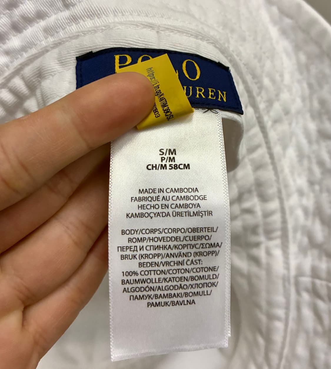 (S~M)POLO 폴로랄프로렌 화이트 버킷햇 벙거지모자 폴로모자 상품이미지8