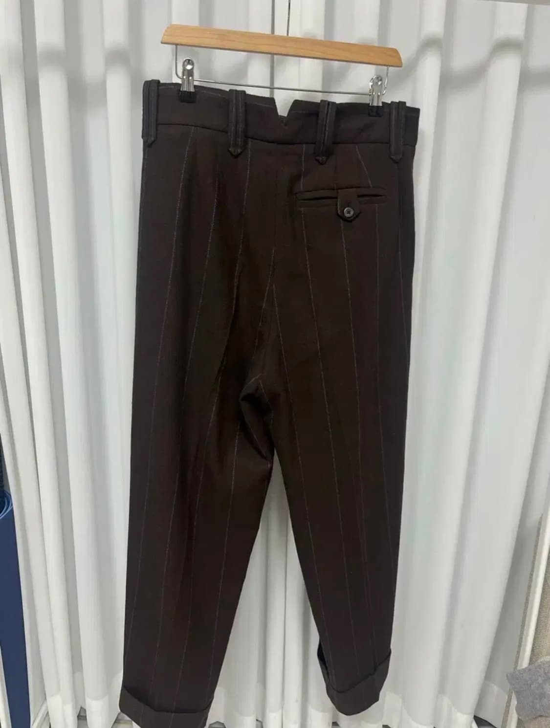 자라 x 해리램버트 브라운 스트라이프 울트라우저 상품이미지6