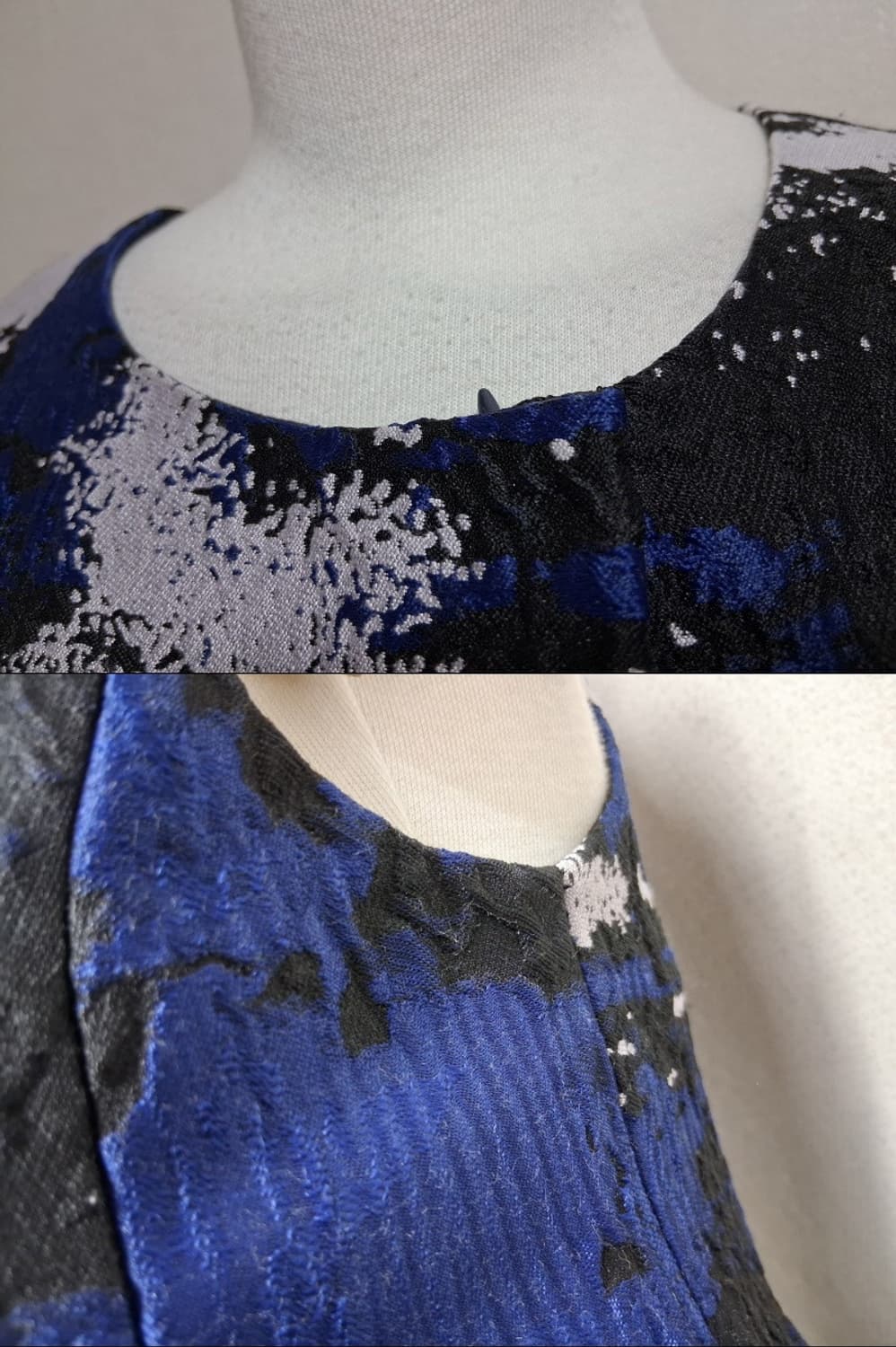 일본빈티지 Chesty모던 아트 자카드 칵테일원피스 탄탄 입체볼륨원피XS 상품이미지4