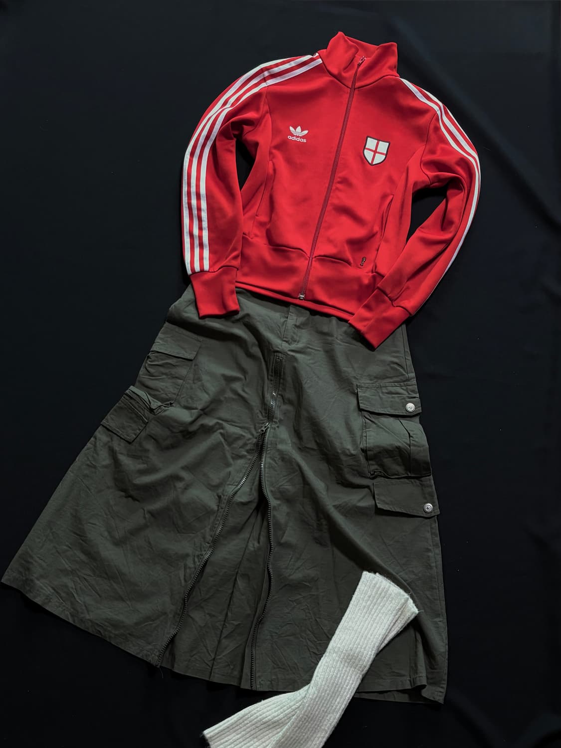 3set) 아디다스 잉글랜드 져지/G.O.A st 스커트/레그워머 세트 상품이미지3