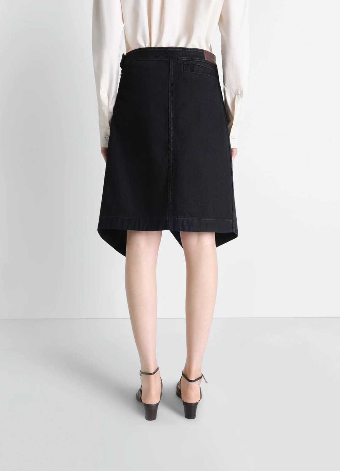 [38]르메르 26ss ASYMMETRIC 데님 스커트/블랙 상품이미지4