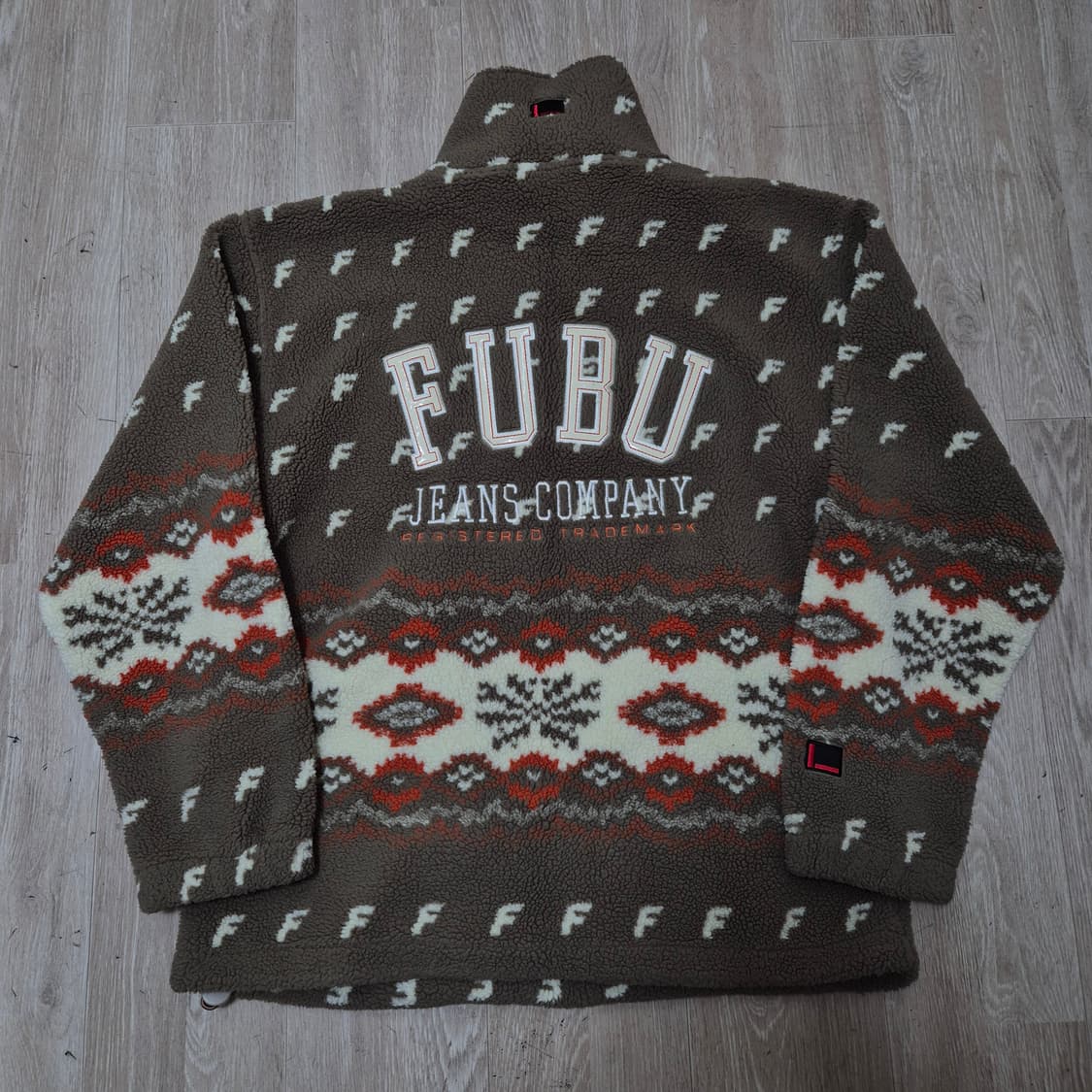 FUBU 푸부 올드스쿨 멀티로고 반집업 아노락 플리스 후리스 S(90) 상품이미지5