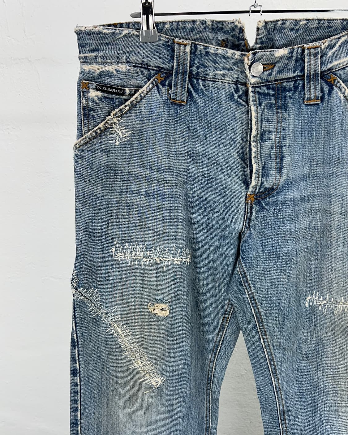 돌체앤가바나 디스트로이드 아카이빙 워시 블루 카펜더 데님 팬츠 상품이미지2