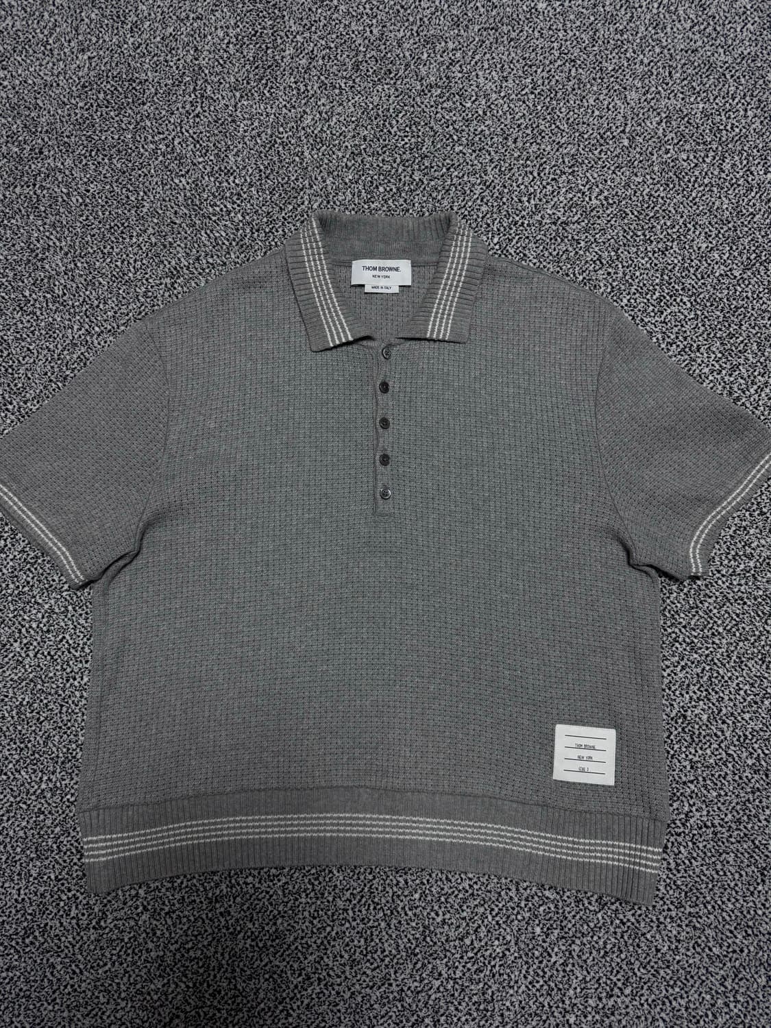 톰브라운 와플 반팔 니트 3사이즈 상품이미지2