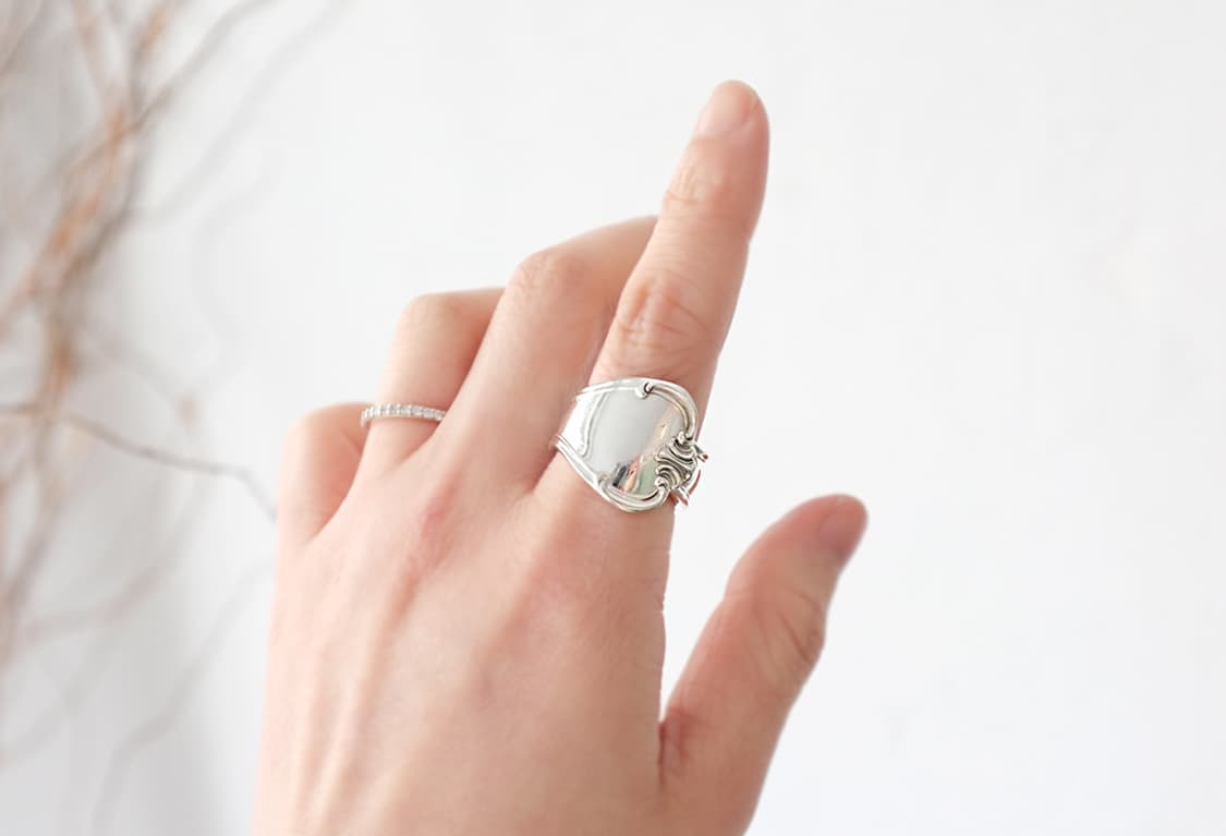 1950s 빈티지 스푼으로 만든 빈티지스푼반지 빈티지반지 상품이미지7