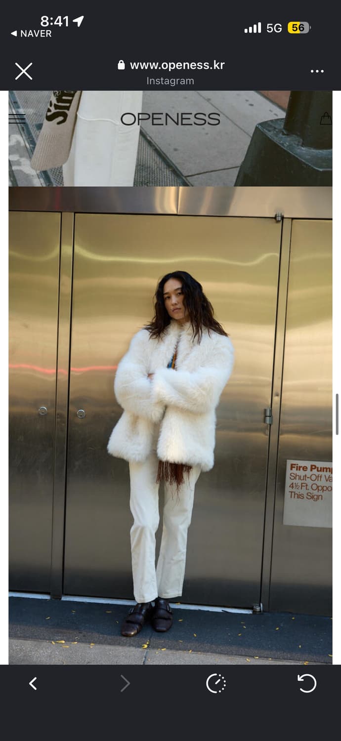 오프니스 퍼 하프 자켓 화이트 상품이미지9