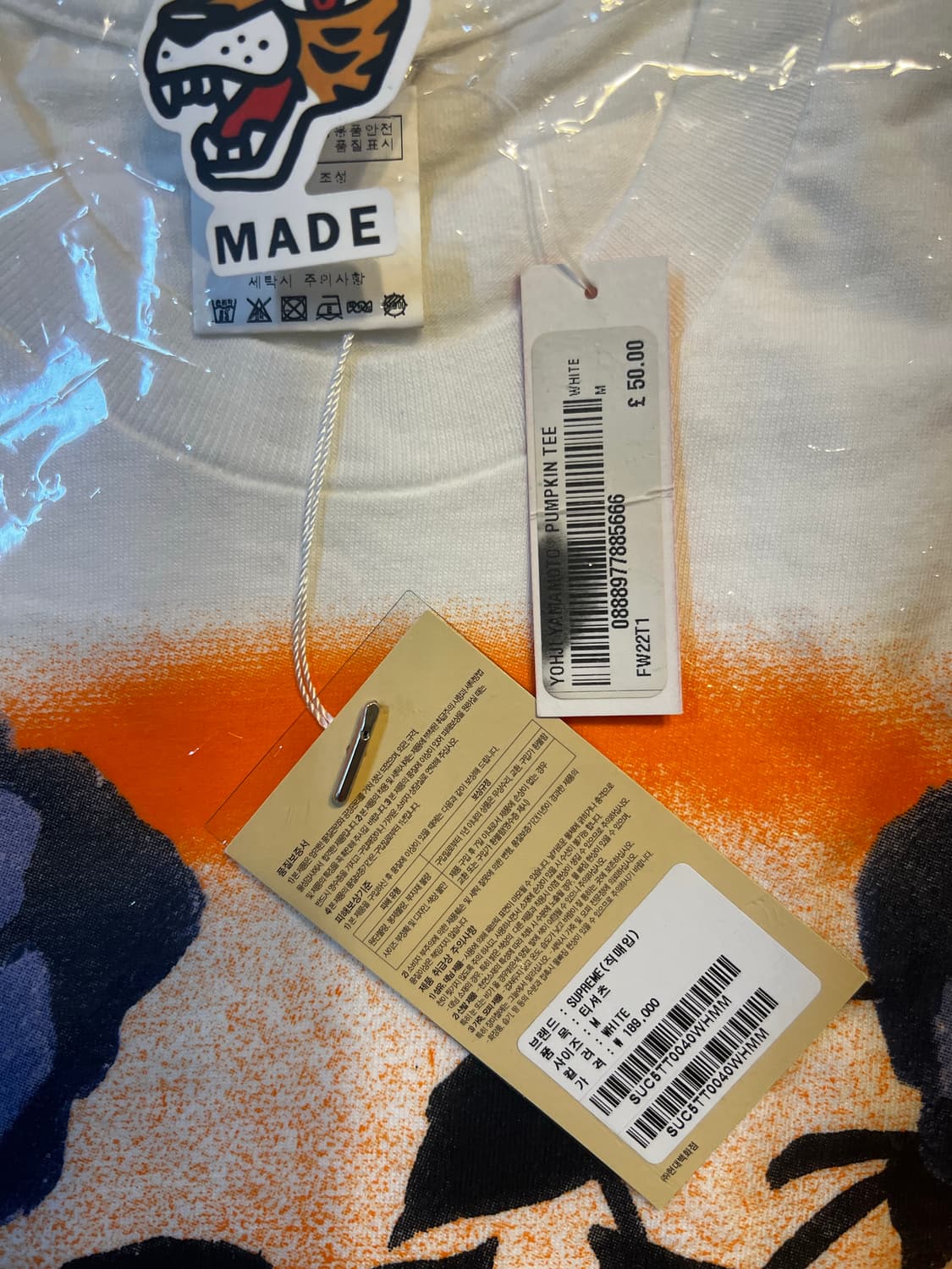 슈프림 요지야마모토 티셔츠 상품이미지3