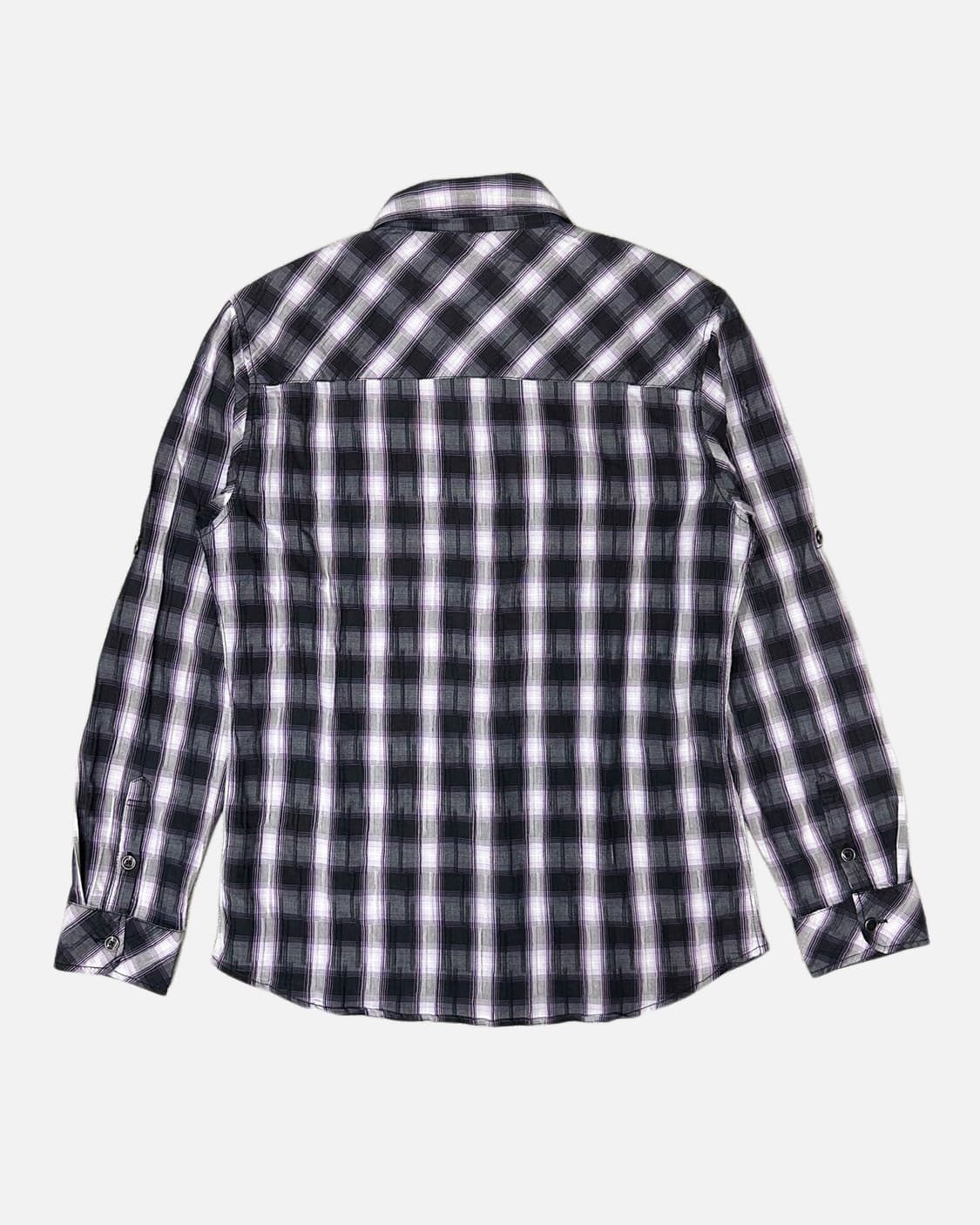 logo patch purple check shirt 상품이미지4