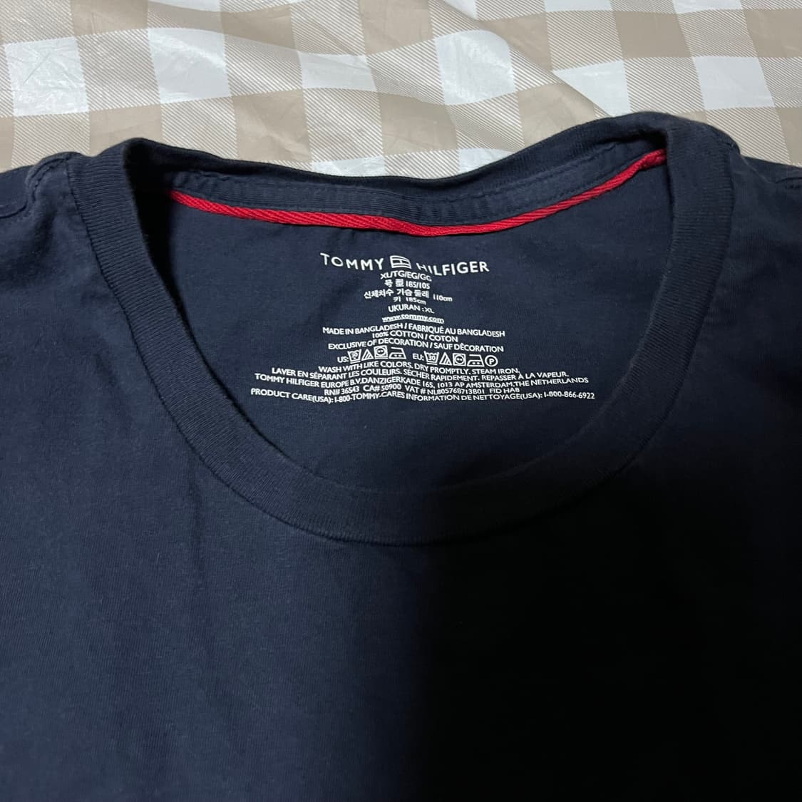 타미힐피거 네이비 반팔 XL 반팔티 타미 힐피거 곤색 상품이미지4