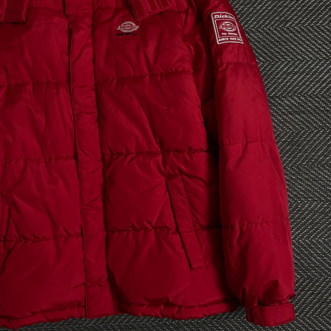 디키즈 USA 오리지날 퀼팅 경량 패딩 레드y 3373 상품이미지3