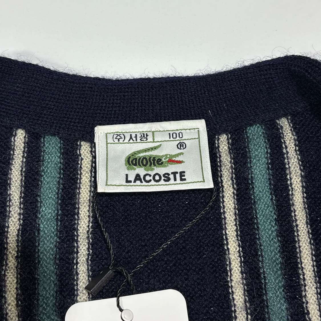 라코스테 네이비 스트라이프 가디건 상품이미지5