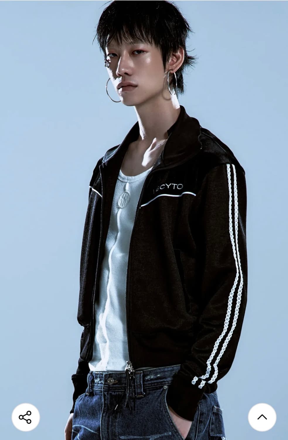 Piping Line Track Zip Up Jacket_[Black] 상품이미지2